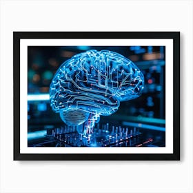 An Abstract Representation Of Cyber Security As A Network Of Brain Like Circuits Symbolizing The De (4) Art Print