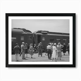 These Four Photographs Were Taken At The Railroad Station When A Noon Train Came In, All Trains Coming Into San Art Print