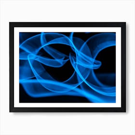 Glowing Abstract Curved Lines 7 Art Print