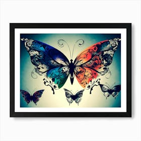 Colorful Butterflies 79 Art Print