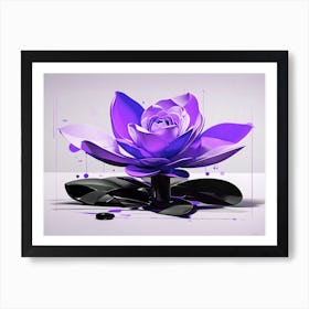 Purple Lotus Art Print