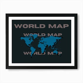 World Map 1 Art Print