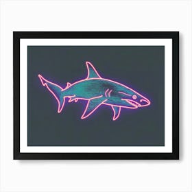 Neon Pink Nurse Shark 2 Art Print