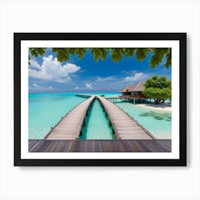 Pier On The Beach Art Print