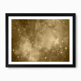 Peach Shade Galaxy Space Background Art Print