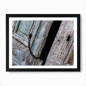 Old blue wooden door // Crete // Travel Photography Art Print