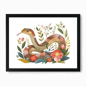 Little Floral Cobra 5 Art Print