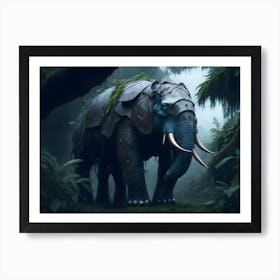 Elephant In The Jungle 2 Art Print