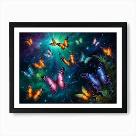 Butterflies In The Sky 1 Art Print