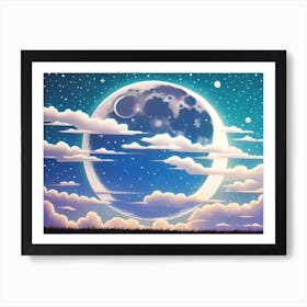 Moon In The Sky Art Print