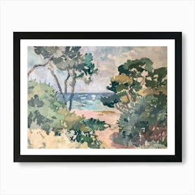 Countryside Colors Painting Inspired By Paul Cezanne Art Print