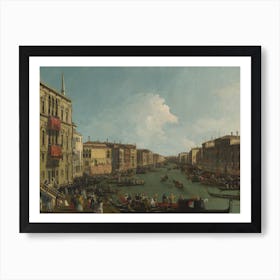 Venice A Regatta On The Grand Canal, Canaletto Art Print