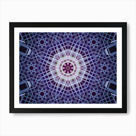 Blue Abstraction Mandala 1 Art Print