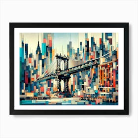 New York City Bridge Art Print