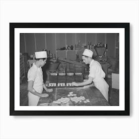 Making Rolls At Bakery, San Angelo, Texas By Russell Lee Art Print