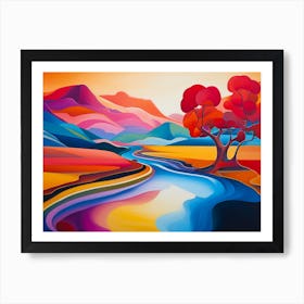 Abstract Landscape Calming Art Print