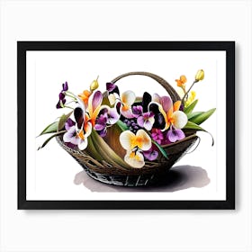 Orchidbasketlt2 Art Print