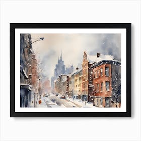 New York City in Winter Art Print