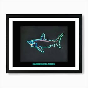 Aqua Hammerhead Shark 1 Poster Art Print