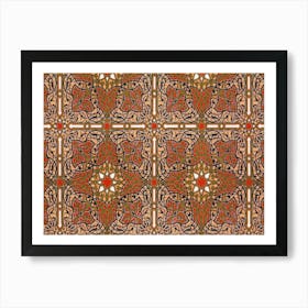 Arabic Art Pattern, Emile Prisses D’Avennes, La Decoration Arabe, Digitally Enhanced Lithograph From Ow Art Print