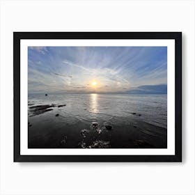 Evening beach sunset Art Print