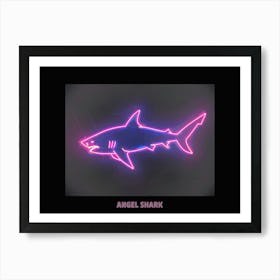 Neon Pink Magenta Angel Shark Poster 3 Art Print