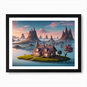 House On An Island Art Print