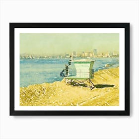 Lifeguard Tower Art Print