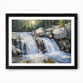 Small waterfall art Art Print