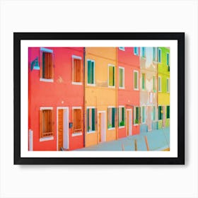 Waterfront Houses Of Burano Italy Art Print