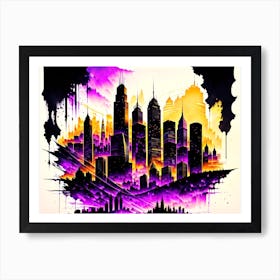 Cityscape Painting 5 Art Print