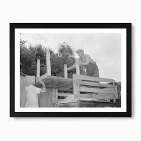 Loading Table Onto Truck, Migrant Family Leaving From Muskogee Enroute To California, Oklahoma By Russell Lee Art Print