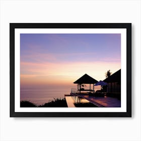 Tanquil Villa Sunset In Bali Art Print