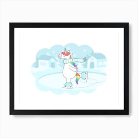 Unicorn Winter Art Print