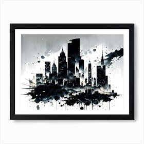 Cityscape Canvas Print 1 Art Print
