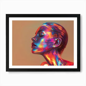 Holographic Woman 3 Art Print