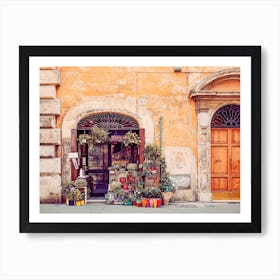 Flowers Shop In Rome Art Print