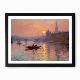 Claude Monet London Sunset Art Print