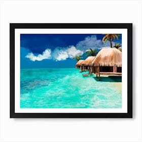 Sea, Palm Trees, Relax Art Print