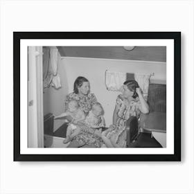 Wives And Children Of Farm Workers In The Trailer Clinic At The Fsa (Farm Security Administration) Migratory Labor Art Print