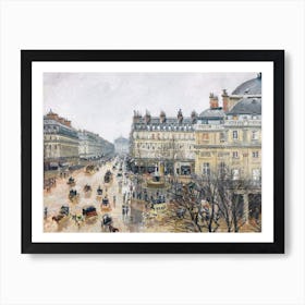 French Theater Square, Paris, Camille Pisarro Art Print