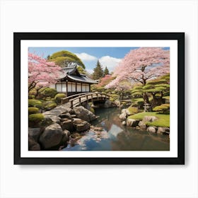 Japanese Garden paintings art print 2 Art Print