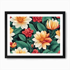 Dahlias Art Print