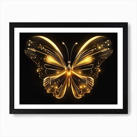 Golden Butterfly 77 Art Print