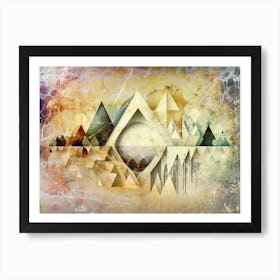 Landscape Abstract Art Illustration In A Painting Style 14 Poster