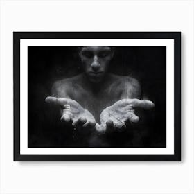 Man With His Hands Out 1 Art Print