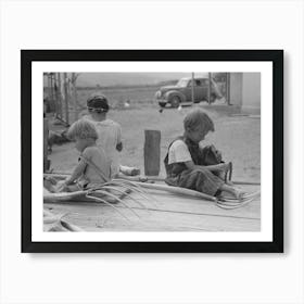 Untitled Photo, Possibly Related To Children Of Spanish American Farm Family Playing On Wagon, Taos County 1 Art Print