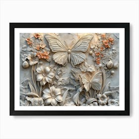 Stone Marble Garden Art Print