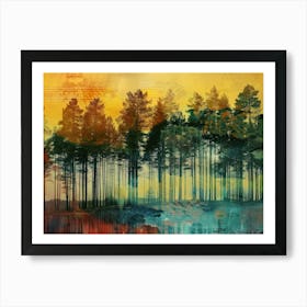 Vintage Forest Photo Collage 5 Art Print