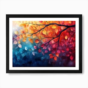 Autumn Leaves Painting Art Print